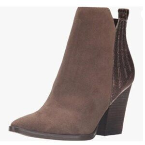 Guess Brown Suede Leather and Copper Cowboy Boot - size 10